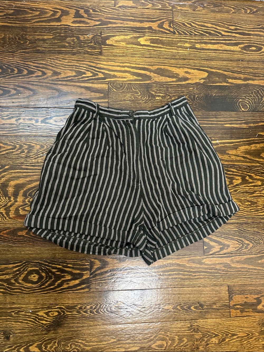 Urban Outfitters Green and White Striped Shorts
